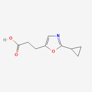 3-(2-Cyclopropyl-1,3-oxazol-5-yl)propanoic acid