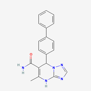 molecular formula C19H17N5O B2836601 7-([1,1'-联苯基]-4-基)-5-甲基-4,7-二氢-[1,2,4]三唑并[1,5-a]嘧啶-6-甲酰胺 CAS No. 941943-47-1