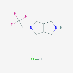 molecular formula C8H14ClF3N2 B2836609 2-(2,2,2-三氟乙基)辛氢吡咯[3,4-c]吡咯盐酸盐 CAS No. 2256060-27-0