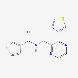 N-((3-(thiophen-3-yl)pyrazin-2-yl)methyl)thiophene-3-carboxamide