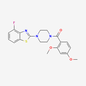 molecular formula C20H20FN3O3S B2836617 (2,4-Dimethoxyphenyl)(4-(4-fluorobenzo[d]thiazol-2-yl)piperazin-1-yl)methanone CAS No. 897480-80-7