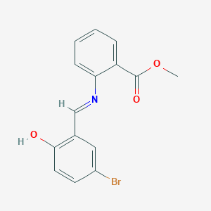 methyl 2-{[(1E)-(5-bromo-2-hydroxyphenyl)methylene]amino}benzoate