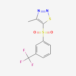 4-Methyl-5-{[3-(trifluoromethyl)phenyl]sulfonyl}-1,2,3-thiadiazole
