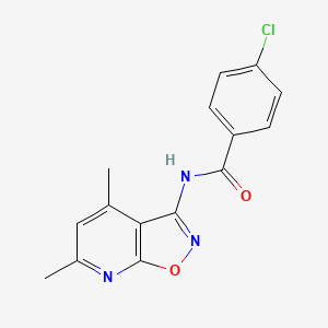 4-chloro-N-(4,6-dimethylisoxazolo[5,4-b]pyridin-3-yl)benzamide
