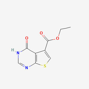 molecular formula C9H8N2O3S B2836629 Ethyl 4-oxo-3,4-dihydrothieno[2,3-d]pyrimidine-5-carboxylate CAS No. 1353498-44-8