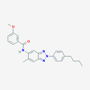 molecular formula C25H26N4O2 B283663 N-[2-(4-butylphenyl)-6-methyl-2H-benzotriazol-5-yl]-3-methoxybenzamide 