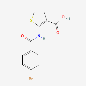 molecular formula C12H8BrNO3S B2836633 2-(4-Bromobenzamido)thiophene-3-carboxylic acid CAS No. 926241-98-7