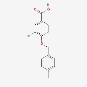 molecular formula C15H13BrO3 B2836635 3-bromo-4-[(4-methylphenyl)methoxy]benzoic Acid CAS No. 938356-05-9