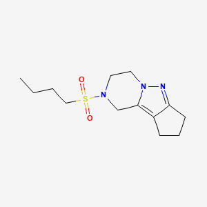 molecular formula C13H21N3O2S B2836638 2-(butylsulfonyl)-2,3,4,7,8,9-hexahydro-1H-cyclopenta[3,4]pyrazolo[1,5-a]pyrazine CAS No. 2034554-26-0