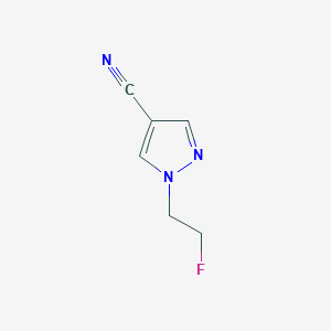 molecular formula C6H6FN3 B2836639 1-(2-Fluoroethyl)-1H-pyrazole-4-carbonitrile CAS No. 1427022-57-8