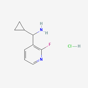 molecular formula C9H12ClFN2 B2836640 Cyclopropyl(2-fluoropyridin-3-yl)methanamine hydrochloride CAS No. 2197057-57-9