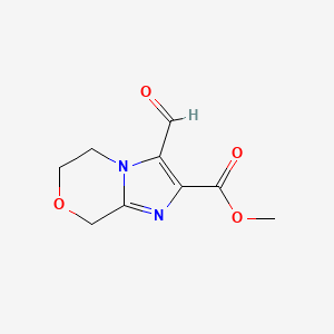 molecular formula C9H10N2O4 B2836646 Methyl 3-formyl-6,8-dihydro-5H-imidazo[2,1-c][1,4]oxazine-2-carboxylate CAS No. 2248305-74-8