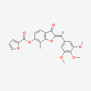 (Z)-7-methyl-3-oxo-2-(3,4,5-trimethoxybenzylidene)-2,3-dihydrobenzofuran-6-yl furan-2-carboxylate