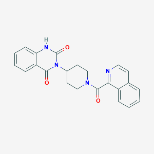molecular formula C23H20N4O3 B2836655 3-(1-(isoquinoline-1-carbonyl)piperidin-4-yl)quinazoline-2,4(1H,3H)-dione CAS No. 2034532-64-2
