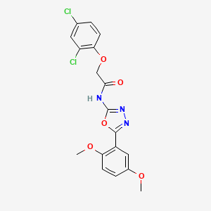 molecular formula C18H15Cl2N3O5 B2836657 2-(2,4-dichlorophenoxy)-N-[5-(2,5-dimethoxyphenyl)-1,3,4-oxadiazol-2-yl]acetamide CAS No. 952817-60-6