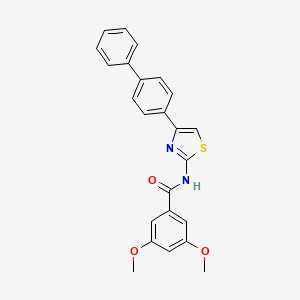 molecular formula C24H20N2O3S B2836658 N-(4-([1,1'-联苯]-4-基)噻唑-2-基)-3,5-二甲氧基苯甲酰胺 CAS No. 300569-39-5