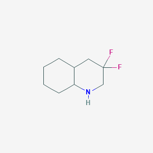 molecular formula C9H15F2N B2836659 3,3-Difluoro-2,4,4a,5,6,7,8,8a-octahydro-1H-quinoline CAS No. 1934519-51-3