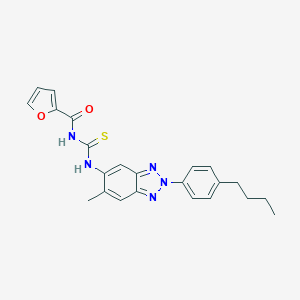 molecular formula C23H23N5O2S B283666 N-{[2-(4-butylphenyl)-6-methyl-2H-benzotriazol-5-yl]carbamothioyl}furan-2-carboxamide 