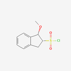 molecular formula C10H11ClO3S B2836670 (1S,2R)-1-甲氧基-2,3-二氢-1H-茚烯-2-磺酰氯 CAS No. 1909287-26-8