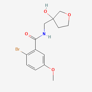 2-bromo-N-((3-hydroxytetrahydrofuran-3-yl)methyl)-5-methoxybenzamide