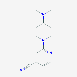 molecular formula C13H18N4 B2836675 2-(4-(Dimethylamino)piperidin-1-yl)isonicotinonitrile CAS No. 1154939-39-5