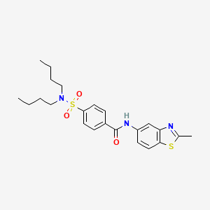4-(dibutylsulfamoyl)-N-(2-methyl-1,3-benzothiazol-5-yl)benzamide