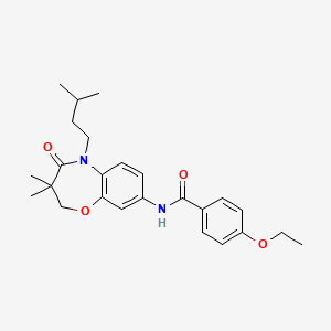 4-ethoxy-N-(5-isopentyl-3,3-dimethyl-4-oxo-2,3,4,5-tetrahydrobenzo[b][1,4]oxazepin-8-yl)benzamide