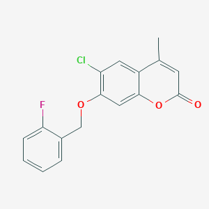 6-chloro-7-((2-fluorobenzyl)oxy)-4-methyl-2H-chromen-2-one