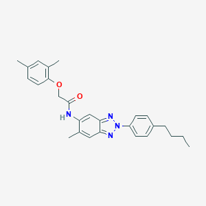 molecular formula C27H30N4O2 B283670 N-[2-(4-butylphenyl)-6-methyl-2H-1,2,3-benzotriazol-5-yl]-2-(2,4-dimethylphenoxy)acetamide 