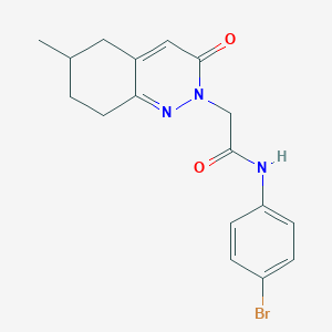 molecular formula C17H18BrN3O2 B2836701 N-(4-bromophenyl)-2-(6-methyl-3-oxo-5,6,7,8-tetrahydrocinnolin-2(3H)-yl)acetamide CAS No. 933005-58-4