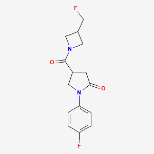 4-(3-(Fluoromethyl)azetidine-1-carbonyl)-1-(4-fluorophenyl)pyrrolidin-2-one