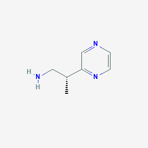 molecular formula C7H11N3 B2836704 (2R)-2-Pyrazin-2-ylpropan-1-amine CAS No. 2248202-13-1