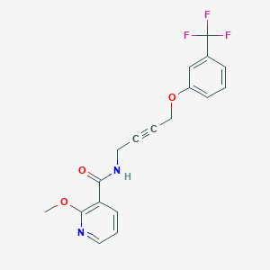 2-methoxy-N-(4-(3-(trifluoromethyl)phenoxy)but-2-yn-1-yl)nicotinamide