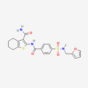 2-(4-(N-(furan-2-ylmethyl)-N-methylsulfamoyl)benzamido)-4,5,6,7-tetrahydrobenzo[b]thiophene-3-carboxamide
