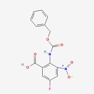 5-Fluoro-3-nitro-2-(phenylmethoxycarbonylamino)benzoic acid