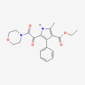 ethyl 2-methyl-5-(2-morpholino-2-oxoacetyl)-4-phenyl-1H-pyrrole-3-carboxylate