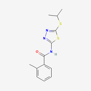 N-(5-(isopropylthio)-1,3,4-thiadiazol-2-yl)-2-methylbenzamide