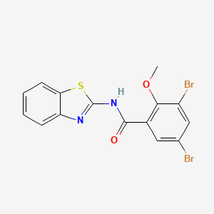 N-(1,3-benzothiazol-2-yl)-3,5-dibromo-2-methoxybenzamide