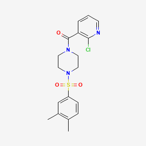 (2-Chloropyridin-3-yl)-[4-(3,4-dimethylphenyl)sulfonylpiperazin-1-yl]methanone
