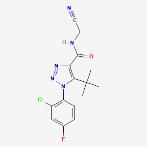 5-Tert-butyl-1-(2-chloro-4-fluorophenyl)-N-(cyanomethyl)triazole-4-carboxamide