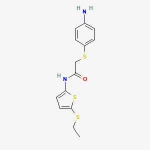 2-[(4-aminophenyl)thio]-N-[5-(ethylthio)-2-thienyl]acetamide