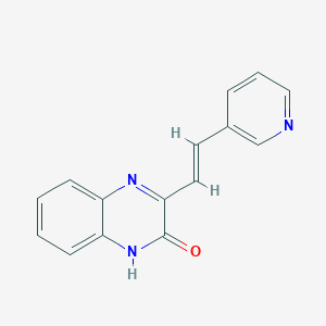 molecular formula C15H11N3O B2836764 3-[(E)-2-pyridin-3-ylethenyl]-1H-quinoxalin-2-one CAS No. 1000169-10-7