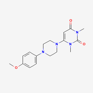6-[4-(4-methoxyphenyl)piperazino]-1,3-dimethyl-2,4(1H,3H)-pyrimidinedione