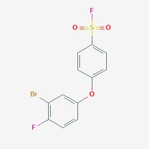 molecular formula C12H7BrF2O3S B2836773 4-(3-Bromo-4-fluorophenoxy)benzenesulfonyl fluoride CAS No. 2137861-60-8