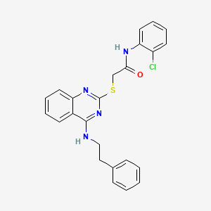 N-(2-chlorophenyl)-2-((4-(phenethylamino)quinazolin-2-yl)thio)acetamide