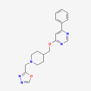 2-[[4-[(6-Phenylpyrimidin-4-yl)oxymethyl]piperidin-1-yl]methyl]-1,3,4-oxadiazole
