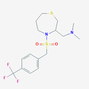 N,N-dimethyl-1-(4-((4-(trifluoromethyl)benzyl)sulfonyl)-1,4-thiazepan-3-yl)methanamine