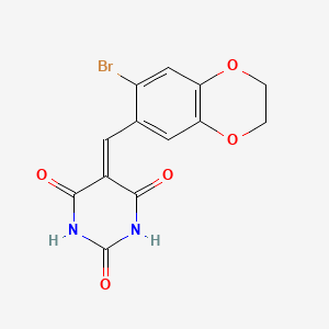 5-((7-bromo-2,3-dihydrobenzo[b][1,4]dioxin-6-yl)methylene)pyrimidine-2,4,6(1H,3H,5H)-trione