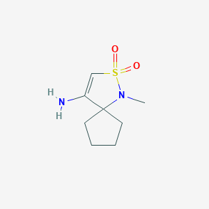 molecular formula C8H14N2O2S B2836804 4-Amino-1-methyl-2lambda6-thia-1-azaspiro[4.4]non-3-ene-2,2-dione CAS No. 2088353-66-4