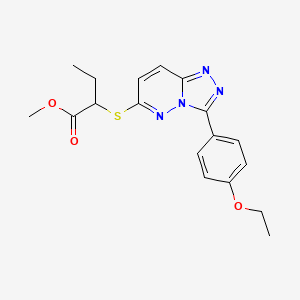 molecular formula C18H20N4O3S B2836810 Methyl 2-((3-(4-ethoxyphenyl)-[1,2,4]triazolo[4,3-b]pyridazin-6-yl)thio)butanoate CAS No. 852437-09-3